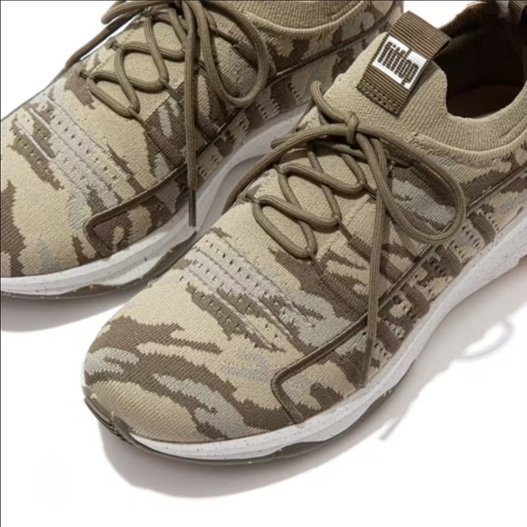 FitFlop Vitamin Ff E01 Camo Knit Sports Sneakers for Women - Size 7 NIB - Picture 3 of 16